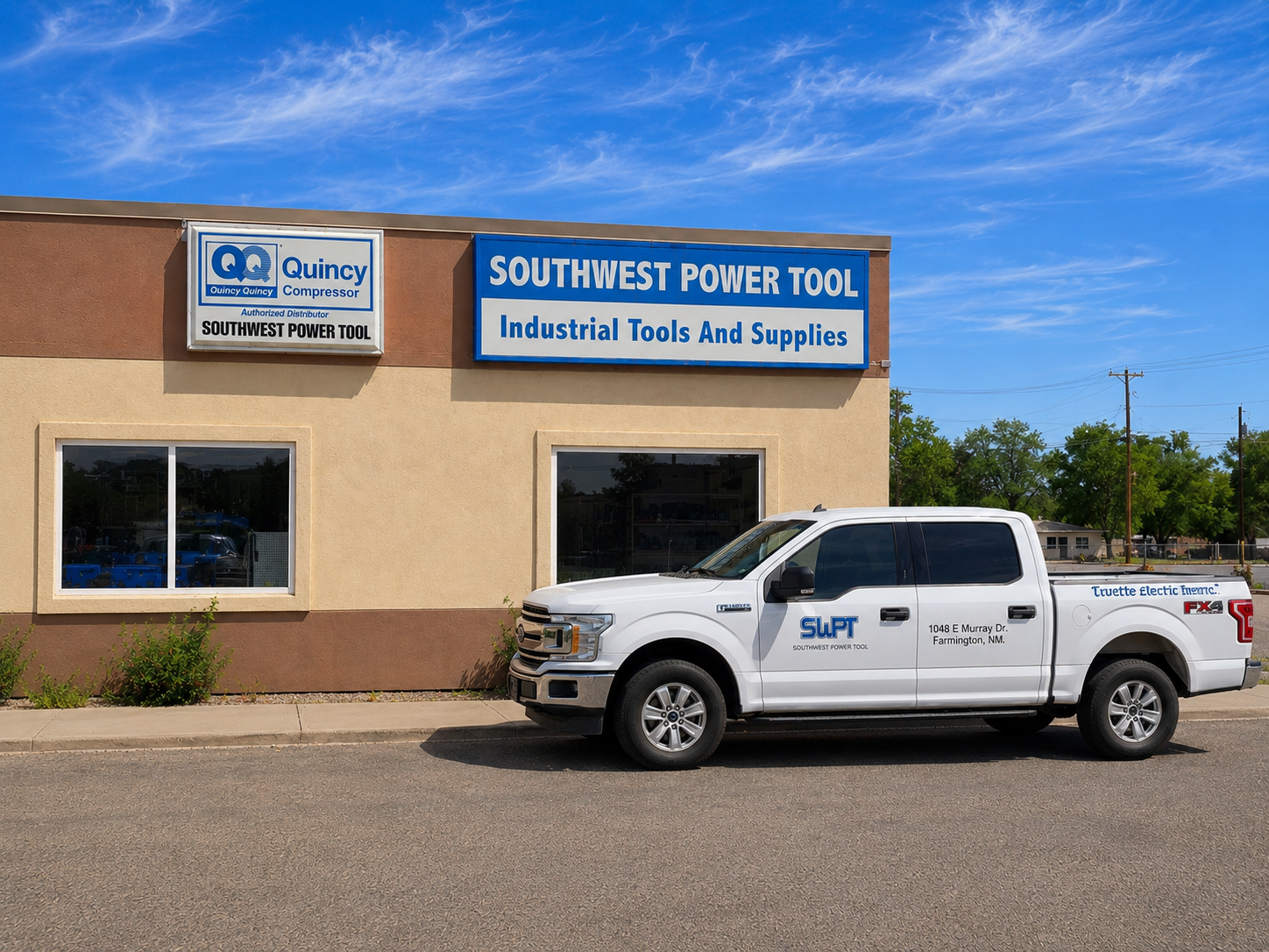 Southwest Power Tool storefront and service truck in Farmington New Mexico