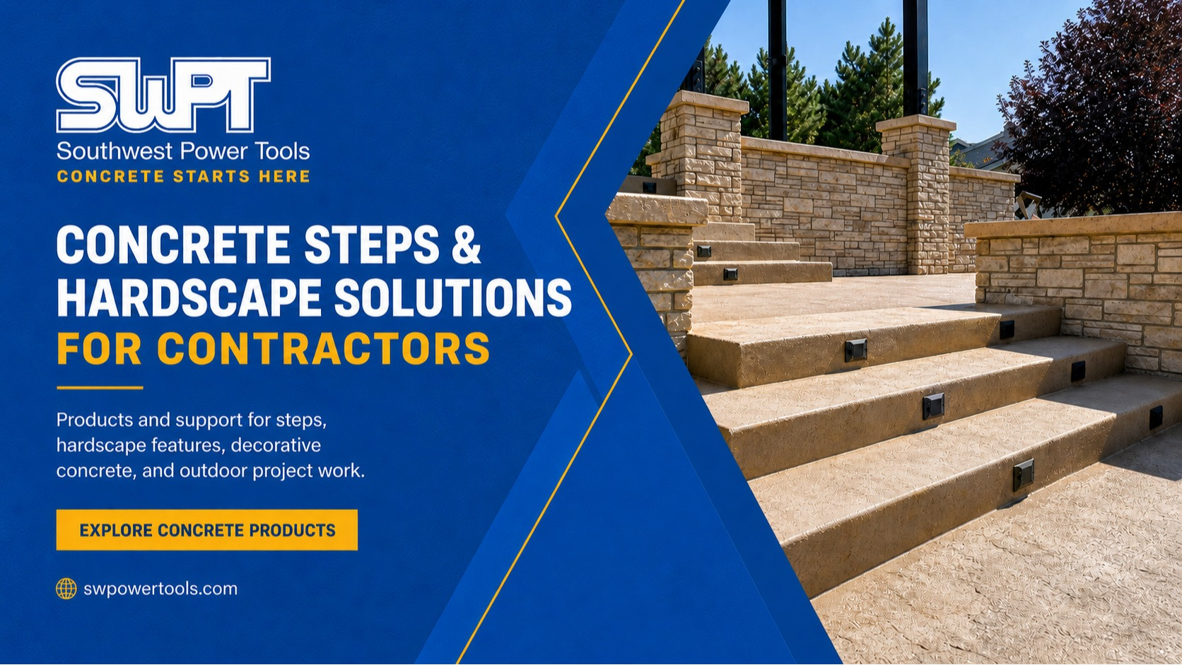 Decorative concrete for outdoor spaces
